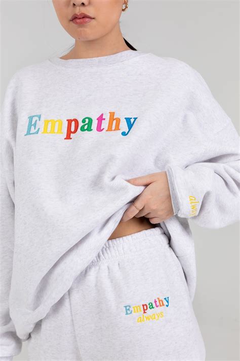 Stylish Empathy Crewneck Sweater for a Compassionate Look